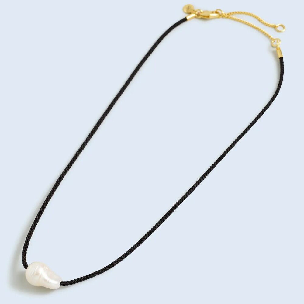 Madewell Organic Freshwater Pearl Cord Necklace